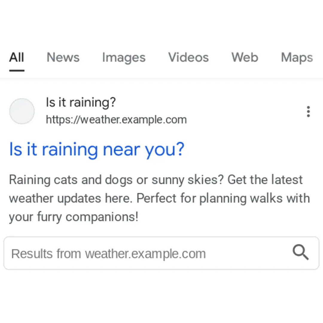 Sitelinks Search Box